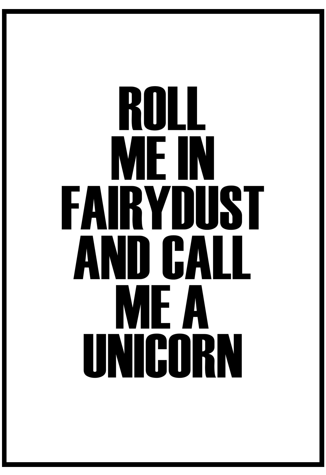 roll me in fairydust kids wall art