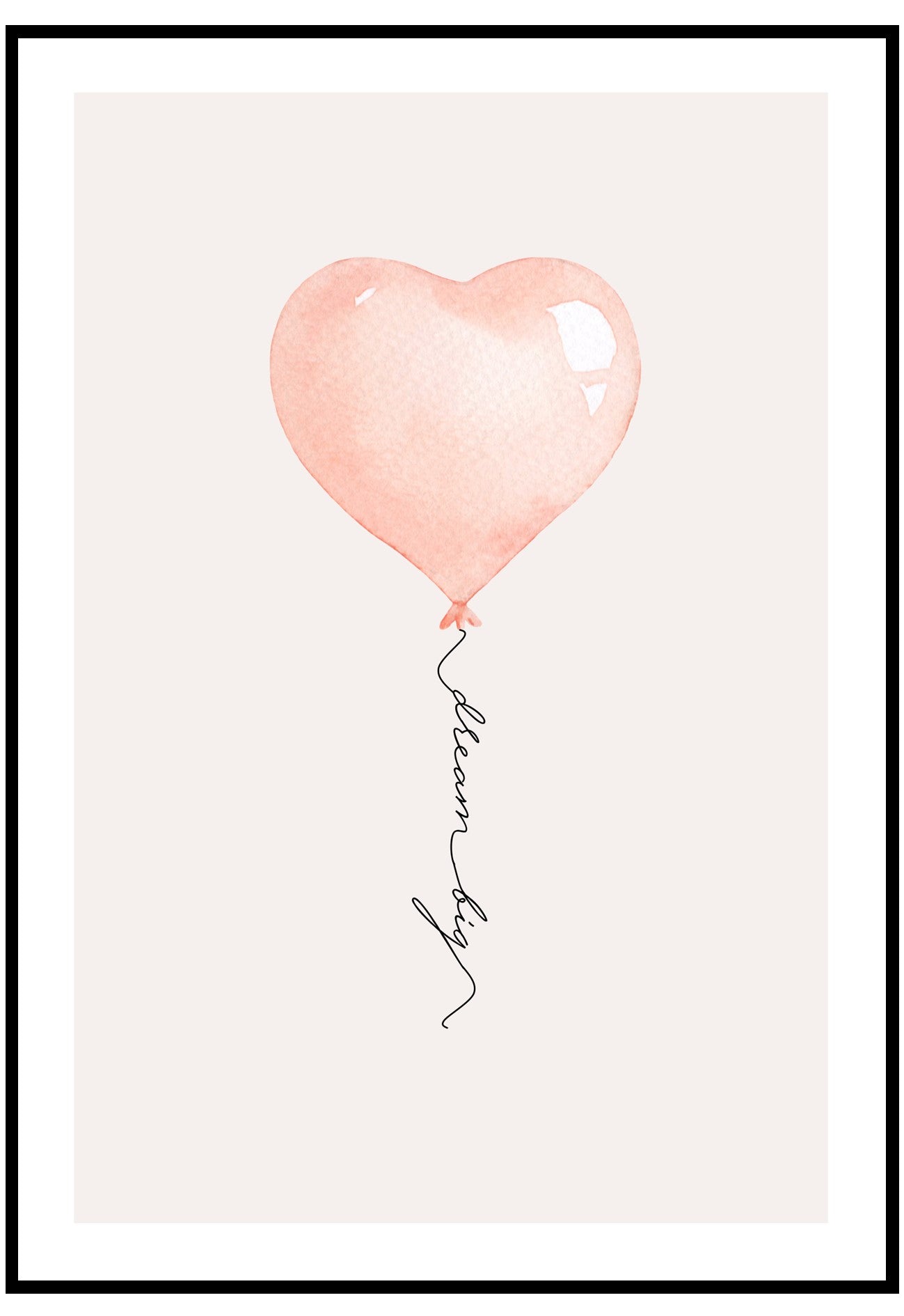 dream big balloon kids wall art