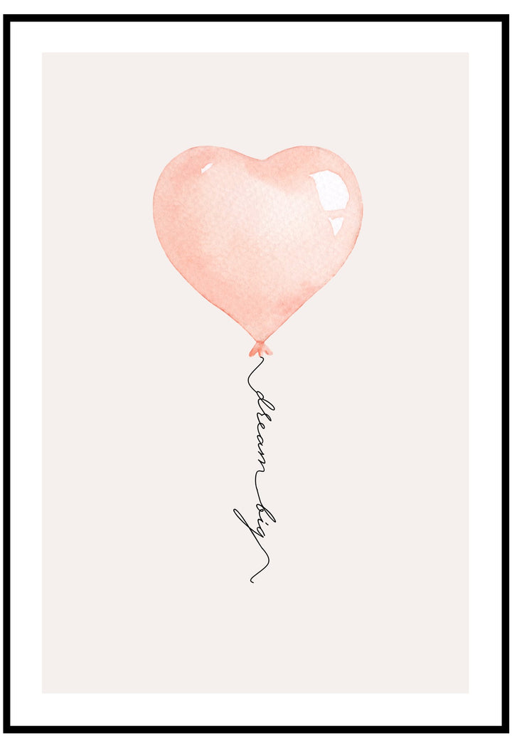 dream big balloon kids wall art