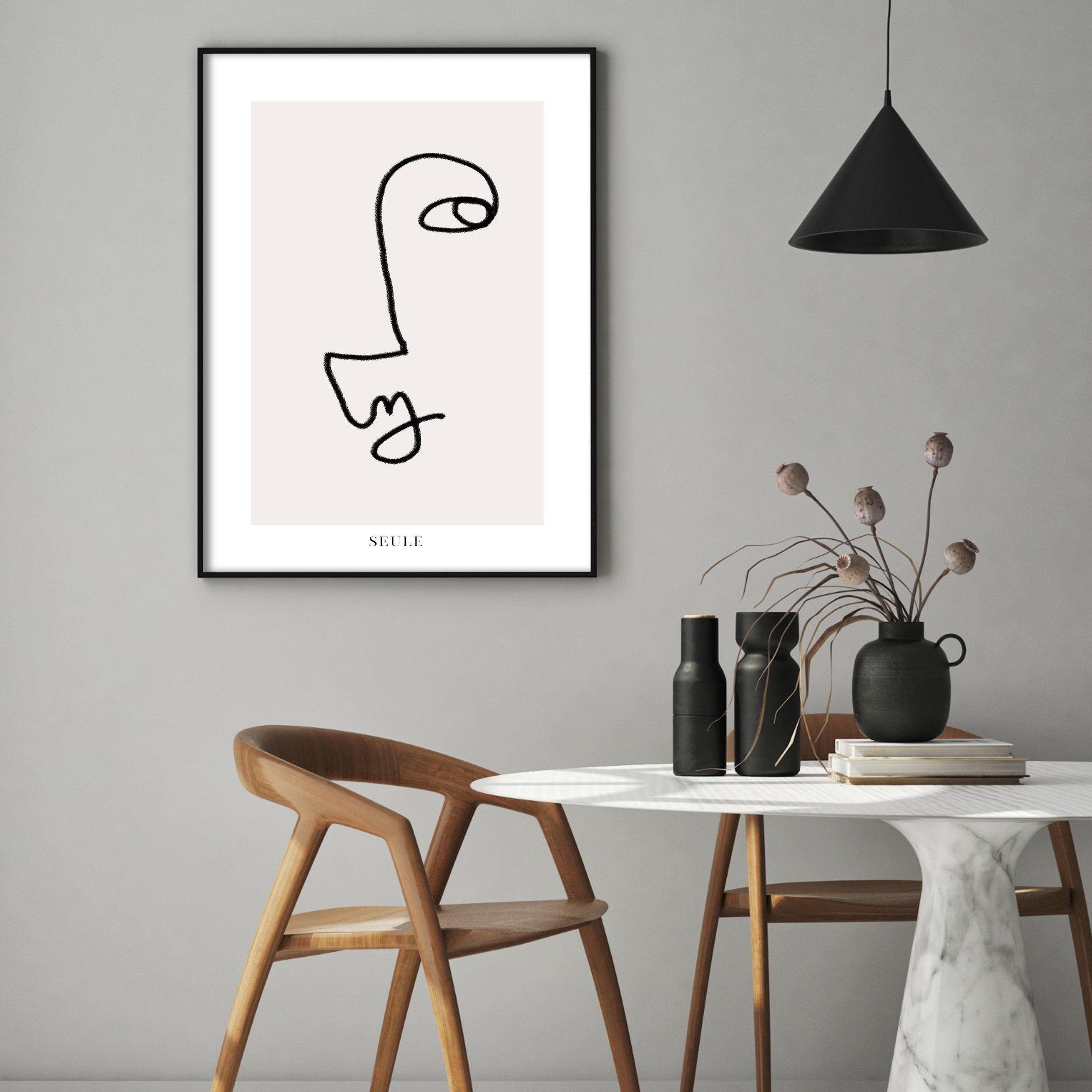 seule line art poster print